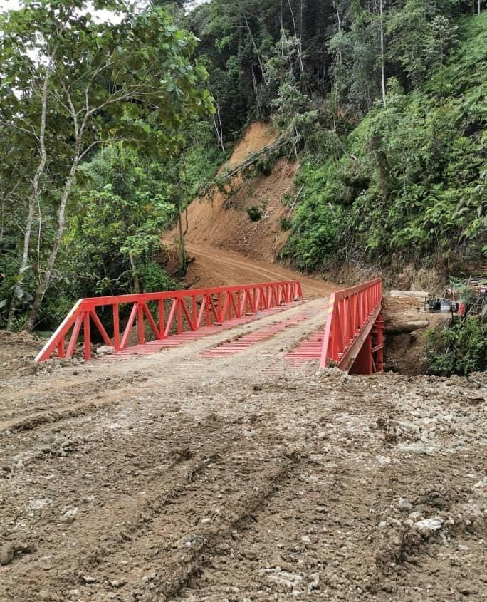 A steel bridge built by Syaifar Realty in the Sarawak interior