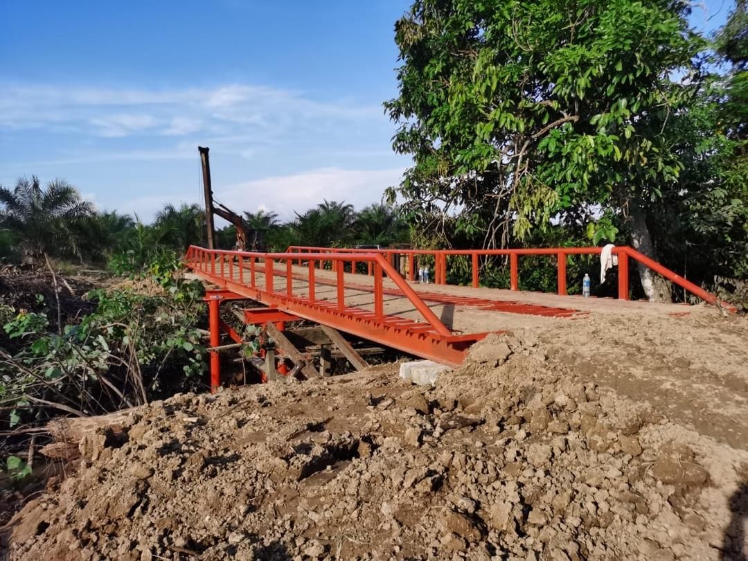 A steel bridge built by Syaifar Realty in the Sarawak interior
